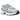 New Balance 740v2 White Shadow Grey Navy baskets vue latérale avec mesh blanc, détails en cuir gris, logo bleu marine et semelle robuste.