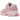 New Balance 9060 Pink Overdye baskets en vue angulaire avec la semelle épaisse caractéristique, des détails en mesh et le logo N brodé en rose.