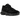 New Balance 9060 Triple Black baskets profil, présentant une tige entièrement noire avec des empiècements en cuir, du mesh et une semelle épaisse sculptée.
