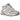 Baskets New Balance 9060 Pearl Grey Linen vue de profil avec tons beiges, empeigne en mesh et semelle intermédiaire épaisse avec détails.
