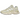 New Balance 9060 Parchement baskets vue de profil avec une tige crème, des empiècements en cuir superposés et une semelle intermédiaire épaisse et sculptée.