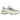 New Balance 9060 Sea Salt Yellow baskets vue latérale avec maille beige, détails en cuir, logo jaune et une semelle intermédiaire blanche épaisse.