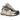 New Balance 9060 Emerging Brown baskets vue en angle avec des nuances de marron, une empeigne en mesh beige et une semelle épaisse et détaillée