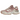 New Balance 9060 Rose Pink baskets vue latérale mettant en avant la semelle imposante, l'empeigne en daim rose et le mesh respirant.