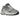 New Balance 9060 Rain Cloud Grey baskets en vue angulaire avec empeigne en daim gris, semelle intermédiaire épaisse et logo N emblématique