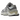 New Balance 9060 Rain Cloud Grey baskets vue inclinée avec des tons gris, empeigne en daim, lacets blancs et semelle intermédiaire épaisse