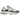 New Balance 9060 Grey Jet Black baskets vue latérale avec une empeigne en daim gris et noir ainsi qu'une semelle épaisse au design ondulé.