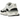 New Balance 9060 Grey Jet Black baskets vue latérale présentant une empeigne en daim et mesh gris avec une imposante semelle noire contrastée