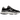 New Balance 9060 Black Grey baskets vue latérale avec mesh noir, empiècements en daim gris et semelle intermédiaire épaisse grise et blanche.