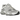 New Balance 9060 Concrete baskets en vue latérale avec une tige en daim gris, des détails blancs et une semelle intermédiaire robuste en gris et blanc