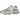 New Balance 9060 Concrete baskets en vue latérale. Design composé de tons gris avec suède et mesh, présentant une semelle épaisse au look rétro superposé.