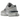 New Balance 9060 Silver Metallic Grey baskets vue latérale présentant une semelle intermédiaire imposante, des détails argentés et en nubuck.