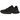 New Balance 9060 Triple Black Leather baskets vue latérale avec empeigne en cuir noir, semelle sculptée imposante et logo N noir mat