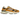 New Balance 9060 Butterscotch baskets vue latérale avec semelle épaisse, empeigne en daim et mesh beige, et logo New Balance blanc sur le côté.