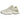 Baskets New Balance 9060 Turtledove vue latérale angulaire, dotées de détails en daim beige, d'une tige en maille blanche et d'une semelle épaisse