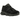 New Balance 9060 Triple Black Patent baskets vue latérale élégante avec détails en cuir verni brillant et semelle intermédiaire noire massive.