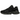 New Balance 9060 Triple Black Patent baskets vue sous angle avec empeigne en cuir verni noir, semelle volumineuse et logo N brodé sur le côté.