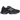 New Balance 9060 Black White Grey baskets vue latérale avec daim noir, empiècements gris, semelle intermédiaire blanche et logo N latéral