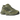 New Balance 9060 Dark Olivine baskets vue latérale avec tige en suède et mesh olive, détails gris et une semelle intermédiaire blanche imposante