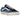 Vans LX Old Skool 36 Pearlized Pack Black Navy baskets vue latérale avec empeigne classique noire et bleu marine, bande blanche et semelle vulcanisée