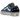 Vans LX Old Skool 36 Pearlized Pack Black Navy baskets vue de profil avec un design noir et bleu marine irisé, lacets blancs et semelle blanche