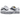 Vans Old Skool Travis Barker Dues Paid White baskets vue latérale avec tige blanche, détails noirs, lacets et bande latérale signature