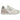 New Balance 574 Beige White Pink Sand baskets vue latérale avec daim beige, détails blancs, logo rose et semelle en caoutchouc