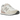 New Balance 574 Beige White Pink Sand baskets vue latérale avec empeigne beige, détails blancs, logo rose et semelle intermédiaire blanche