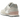 New Balance 574 Beige White Pink Sand baskets vue latérale avec suède beige, semelle intermédiaire blanche, détails roses et logo N emblématique
