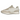 New Balance 327 Timberwolf Reflection baskets vue sous angle avec empeigne beige clair, empiècements en daim et grand logo N emblématique