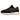 New Balance 327 Black Moonbeam baskets vue latérale avec base en textile noir, renforts en daim, semelle intermédiaire blanche et logo N oversize.