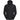 Arcteryx Atom Sl Hoody Black baskets vue latérale dans une conception légère noire avec fermeture éclair, col haut et logo brodé sur la poitrine