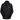 Arcteryx Squamish Hoodie Black veste en vue de face avec tissu noir léger, fermeture éclair, capuche ajustable et logo blanc