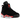Jordan 6 Retro Infrared Salesman baskets en vue sous angle avec tige noire, details rouges et semelle intermediaire blanche