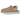UGG Goldenstar Villa Clog Mustard Seed baskets vue de profil avec tige en daim jaune moutarde, bride arrière et surpiqûres