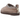 UGG Tasman Biarritz Slipper Rocky Oak baskets en vue sous angle avec tige en daim marron et bordure brodée au col