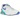 Nike Air 180 White Medium Blue Clear Jade baskets de profil avec une empeigne blanche, des details bleus et une unite d'air visible