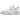 New Balance 550 'White Raincloud Reflection' baskets en vue laterale avec une tige en cuir blanc et des details gris