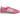 Adidas SL72 Pink Fusion Green Spark baskets de profil avec une tige en nylon rose, des details en cuir vert et une semelle blanche