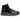 Jordan 1 Elevate High SE Black Gum baskets en vue latérale avec une tige en cuir noir, une semelle compensée et une semelle extérieure en gomme