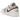 Jordan 1 Low SE Desert Khaki Red Sepia baskets vue sous angle avec empeigne beige, details rouges et lacets