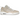 Jordan Spizike Low Sanddrift White baskets vue sous angle avec empeigne en cuir sable, lacets blancs et semelle extérieure texturée