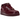 Nike Air Force 1 Low Syna Central Cee Dark Beetroot baskets de profil avec une tige en cuir rouge foncé et une semelle assortie