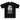 BAPE Check By Bathing Ape Tee Black baskets vue de face en coton noir avec un logo imprimé blanc et gris sur la poitrine
