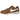 Nike Gato Light British Tan Archaeo Brown baskets en vue sous angle avec daim marron clair et détails foncés