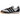 Adidas SL 72 OG Rhinestone Grey Black baskets en vue sous angle avec une tige grise, des details noirs et des lacets