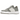 Maison Mihara Yasuhiro Wayne OG Sole Low White Grey baskets en vue laterale avec tige en cuir blanc, details gris et semelle deformee unique