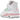 Jordan 4 Retro Valentine's Day baskets dans un profil latéral classique avec amorti visible, lacets blancs et détails caractéristiques rouges et roses