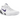 Nike Kobe 9 Elite Low EM Protro White Court Purple baskets en vue laterale avec une tige blanche et des details violets