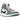 Jordan 1 Mid Dutch Green baskets en vue laterale avec tige en cuir vert, lacets roses et semelle blanche